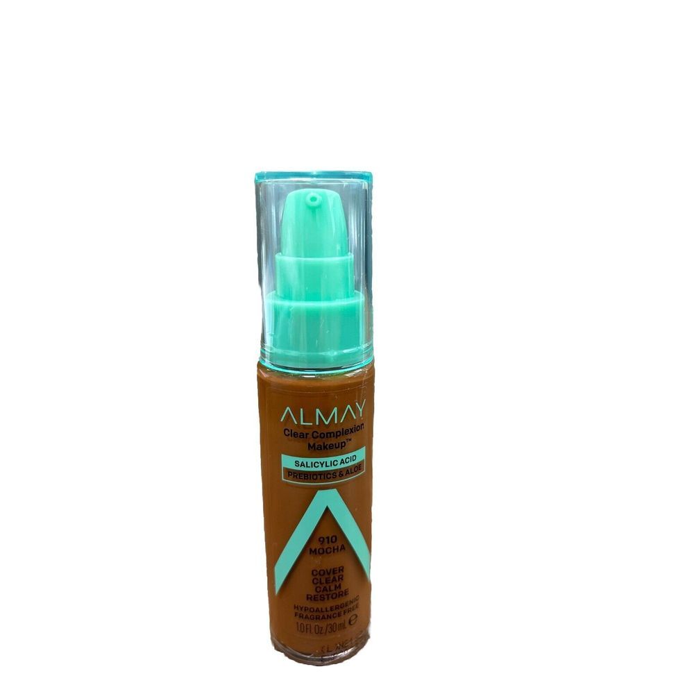 Almay Clear Complexion Acne Foundation Makeup 910 Mocha, 1 fl oz.